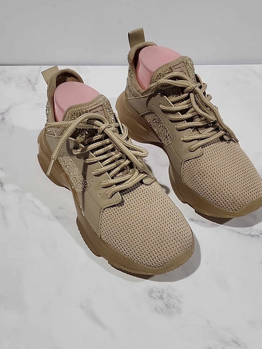 Steve Madde Maxima Rhinestone Tan Shoes